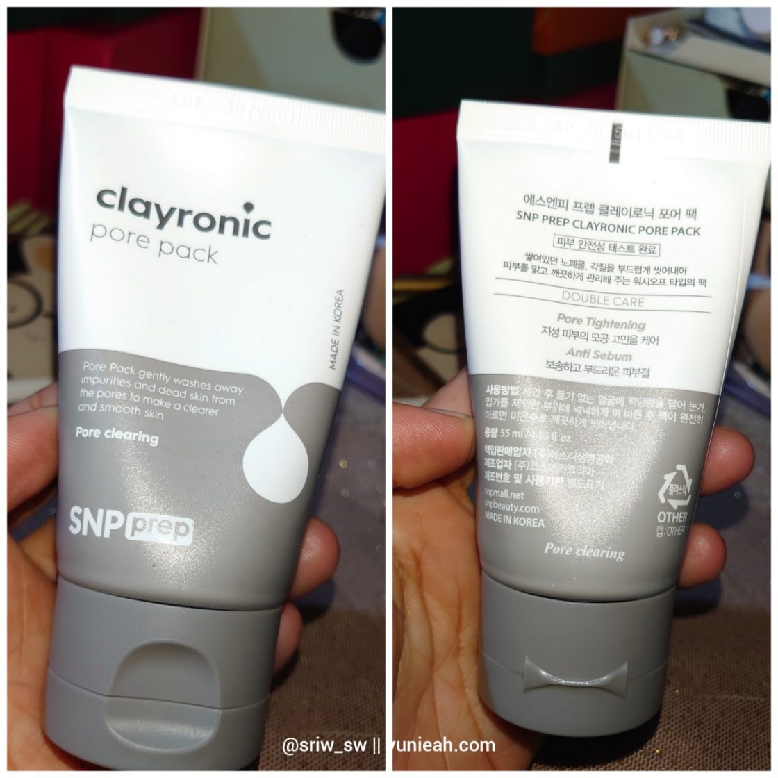 SNP Clayronic Pore Pack packaging
